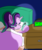 Size: 1500x1800 | Tagged: safe, artist:notadeliciouspotato, starlight glimmer, pony, unicorn, g4, alarm clock, bed, blanket, cellphone, clock, female, mare, night, nightstand, phone, pillow, smartphone, solo, tired