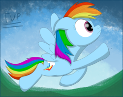Size: 3544x2807 | Tagged: safe, artist:php124, rainbow dash, pegasus, pony, g4, female, flying, high res, solo, wings