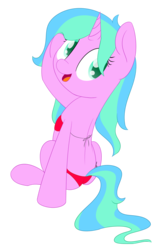 Size: 1483x2301 | Tagged: safe, artist:ether-star, oc, oc only, oc:ether star, pony, unicorn, clothes, female, mare, simple background, solo, swimsuit, transparent background
