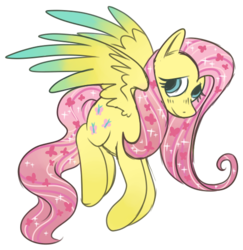 Size: 529x544 | Tagged: safe, artist:star-dragon005, fluttershy, pegasus, pony, g4, cutie mark, female, simple background, solo, transparent background, wings