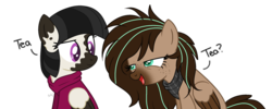 Size: 1280x514 | Tagged: safe, artist:mintoria, oc, oc only, oc:chocolate chip (chickhen), oc:mint, pegasus, pony, clothes, female, hoodie, mare, simple background, transparent background