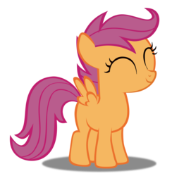 Size: 2929x3000 | Tagged: safe, artist:cassidycreations, scootaloo, pegasus, pony, g4, adorable face, cute, eyes closed, female, filly, happy, high res, simple background, smiling, solo, spread wings, transparent background, vector, wings