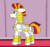 Size: 1000x947 | Tagged: safe, artist:cuddlelamb, oc, oc only, oc:cuddlelamb, pegasus, pony, animated, apron, armor, blushing, clothes, cute, dress, female, floppy ears, gif, maid, male, male to female, mare, open mouth, royal guard, rule 63, rule63betes, shoes, socks, solo, stallion, tongue out, transformation, transforming clothes, transgender transformation