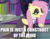 Size: 780x610 | Tagged: safe, edit, edited screencap, screencap, fluttershy, fake it 'til you make it, g4, caption, clothes, dress, fluttergoth, goth, image macro, text