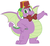 Size: 3992x3704 | Tagged: safe, artist:aleximusprime edits, artist:disneymarvel96, edit, vector edit, spike, dragon, g4, adult, adult spike, bowtie, bowties are cool, clothes, cosplay, costume, doctor who, eleventh doctor, fat, fat spike, fez, hat, high res, older, older spike, sonic screwdriver, vector, winged spike, wings