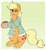 Size: 796x856 | Tagged: safe, artist:lulubell, applejack, earth pony, pony, g4, clothes, coffee, female, robe, solo, yawn