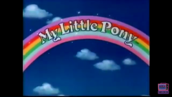 Size: 1280x720 | Tagged: safe, g1, 1980's, 1983, cloud, my little pony logo, pony history, rainbow, sky, start of ponies