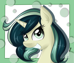 Size: 2000x1700 | Tagged: safe, artist:crayoneslapiz, oc, oc only, pony, unicorn, bust, female, mare, portrait, solo