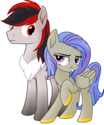 Size: 5240x6332 | Tagged: safe, artist:kopcap94, oc, oc:loki smile, oc:melody smile, pegasus, pony, absurd resolution, brother and sister, female, male, mare, siblings, simple background, stallion, transparent background, vector