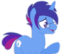 Size: 1026x896 | Tagged: safe, artist:ilikepony, oc, oc only, oc:marquis majordome, pony, unicorn, commission, glasses, male, open mouth, raised hoof, simple background, solo, stallion, transparent background