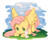 Size: 1645x1392 | Tagged: safe, artist:cherrylenn, angel bunny, fluttershy, pegasus, pony, rabbit, g4, animal, cute, duo, face down ass up, female, male, mare, shyabetes, simple background, spread wings, transparent background, wings