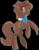 Size: 1600x2032 | Tagged: safe, artist:thehaywaiianhorse, oc, oc only, oc:chocolate pony, chocolate pony, food pony, original species, pony, black background, bowtie, deviantart watermark, food, male, obtrusive watermark, ponified, simple background, solo, stallion, watermark