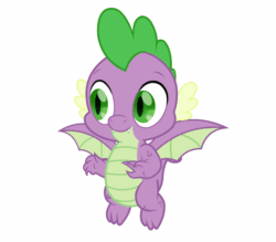 Size: 1008x885 | Tagged: safe, artist:spookitty, spike, dragon, g4, animated, flip, male, movie accurate, solo, spinning, winged spike, wings