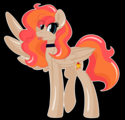 Size: 2767x2650 | Tagged: safe, artist:missbramblemele, oc, oc only, oc:mahari, pegasus, pony, black background, female, high res, mare, simple background, solo, tongue out