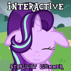 Size: 331x333 | Tagged: dead source, safe, artist:comfydove, starlight glimmer, pony, unicorn, g4, cute, eyes closed, female, flash game, floppy ears, link in source, mare, solo, thumbnail