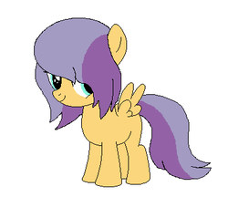 Size: 370x320 | Tagged: safe, artist:dudleybrittany1399, artist:selenaede, oc, oc only, oc:hope allgood, pegasus, pony, icey-verse, base used, blank flank, female, filly, magical lesbian spawn, offspring, parent:barley barrel, parent:scootaloo, parents:barleyloo, simple background, solo, white background