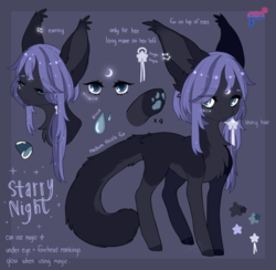 Size: 1350x1320 | Tagged: safe, artist:dustyonyx, oc, oc only, oc:starry night, cat pony, original species, pony, female, mare, paw pads, paws, reference sheet, solo, underpaw