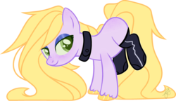 Size: 1024x591 | Tagged: safe, artist:daydreamprince, oc, oc only, oc:foxtrot (ice1517), earth pony, pony, bedroom eyes, blank flank, clothes, collar, colored sclera, eyeshadow, femboy, freckles, heart eyes, latex, latex socks, makeup, male, rearing, simple background, socks, solo, stallion, transparent background, unshorn fetlocks, wingding eyes