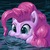 Size: 2048x2048 | Tagged: safe, artist:tinybenz, pinkie pie, earth pony, pony, g4, my little pony: the movie, blowing bubbles, bust, cute, diapinkes, female, high res, horses doing horse things, mare, pinkie being pinkie, portrait, scene interpretation, solo, water