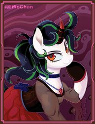 Size: 2550x3300 | Tagged: safe, artist:katakiuchi4u, oc, oc only, oc:foreshock, pony, unicorn, babscon, clothes, high res, solo