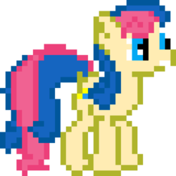 Size: 960x960 | Tagged: safe, artist:joeydr, bon bon, sweetie drops, earth pony, pony, g4, female, mare, newbie artist training grounds, pixel art, simple background, transparent background