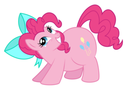 Size: 3642x2540 | Tagged: safe, artist:aleximusprime, edit, vector edit, pinkie pie, pony, flurry heart's story, g4, bow, cute, diapinkes, fat, female, future, happy, high res, older, pudgy pie, showing teeth, simple background, smiling, solo, transparent background, vector