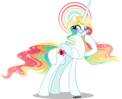 Size: 4000x3257 | Tagged: safe, artist:orin331, oc, oc only, oc:bonniecorn, oc:iridia, alicorn, pony, alicorn oc, description in comments, eyeshadow, female, glasses, halo, makeup, mare, simple background, smiling, solo, transparent background