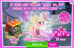 Size: 1032x676 | Tagged: safe, gameloft, bleeding heart, pony, g4, advertisement, costs real money, introduction card, sale