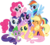 Size: 352x320 | Tagged: artist needed, safe, applejack, fluttershy, pinkie pie, rainbow dash, rarity, spike, twilight sparkle, dragon, earth pony, pegasus, pony, unicorn, g4, female, male, mane seven, mane six, mane six opening poses, mare, simple background, stock vector, transparent background, unicorn twilight, vector