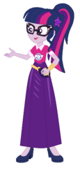 Size: 288x628 | Tagged: safe, artist:starman1999, sci-twi, twilight sparkle, equestria girls, g4, my little pony equestria girls: better together, clothes, female, geode of telekinesis, long skirt, magical geodes, simple background, skirt, solo, white background