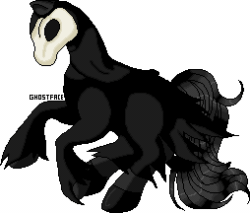 Size: 254x216 | Tagged: safe, artist:data-7-panther-dude, pony, clothes, costume, ghostface, gif, non-animated gif, ponified, simple background, solo, transparent background