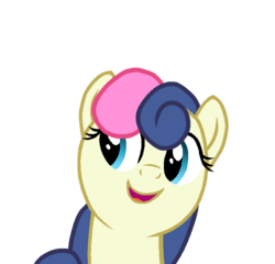Size: 745x714 | Tagged: safe, artist:rainbow eevee, bon bon, sweetie drops, earth pony, pony, g4, adorabon, bust, cute, female, simple background, smiling, solo, transparent background