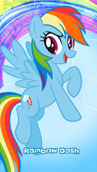 Size: 1080x1920 | Tagged: safe, rainbow dash, pegasus, pony, g4, official, china, female, phone wallpaper, rainbow dash month, solo