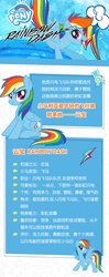 Size: 750x1900 | Tagged: safe, rainbow dash, pegasus, pony, g4, official, china, chinese, female, rainbow dash month, solo, text