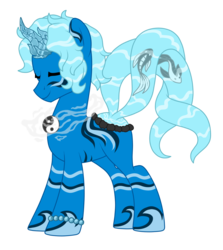 Size: 1287x1446 | Tagged: safe, artist:crystal-tranquility, oc, oc only, oc:peaceful springs, original species, pond pony, male, simple background, solo, transparent background