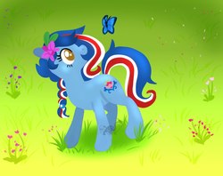 Size: 1200x950 | Tagged: artist needed, source needed, safe, oc, oc only, butterfly, earth pony, pony, nation ponies, ponified, solo