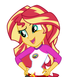 Size: 3000x3258 | Tagged: safe, artist:keronianniroro, sunset shimmer, equestria girls, legend of everfree, camp everfree outfits, clothes, female, hand on hip, shorts, simple background, solo, transparent background, vector