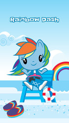 Size: 690x1227 | Tagged: safe, rainbow dash, pony, g4, official, chair, female, looking at you, sitting, solo, toy