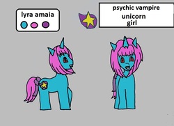 Size: 944x684 | Tagged: safe, artist:ask-luciavampire, oc, pony, unicorn, vampire, vampony, tumblr:the-vampire-academy, 1000 hours in ms paint, profile, tumblr