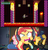 Size: 1920x1995 | Tagged: safe, edit, screencap, fluttershy, sunset shimmer, equestria girls, equestria girls series, g4, game stream, spoiler:eqg series (season 2), angry video game nerd, psycho gamer sunset, sunset shimmer frustrated at game, tell me what you need