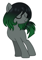 Size: 400x565 | Tagged: safe, artist:t-aroutachiikun, oc, oc only, oc:sound tune, earth pony, pony, base used, eyes closed, female, mare, simple background, smiling, solo, transparent background