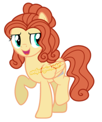 Size: 900x1076 | Tagged: safe, artist:t-aroutachiikun, oc, oc only, oc:carrot pie, pegasus, pony, base used, female, mare, obtrusive watermark, offspring, parent:carrot top, parent:zephyr breeze, simple background, solo, transparent background, watermark
