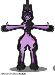 Size: 524x707 | Tagged: safe, artist:lilacnightmare, twilight sparkle, alicorn, lucario, pony, g4, bipedal, bondage, both cutie marks, case, clothes, cropped, encasement, female, inflatable suit, mare, pokémon, simple background, solo, stretching, suit, t pose, transformation, twilicario, wavy mouth, white background