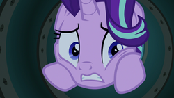 Size: 1920x1080 | Tagged: safe, screencap, starlight glimmer, pony, unicorn, g4, student counsel, female, mare, solo, worried