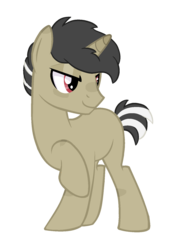 Size: 1130x1570 | Tagged: safe, artist:thatonefluffs, discord, pony, unicorn, g4, disguised discord, male, ponified, pony discord, solo
