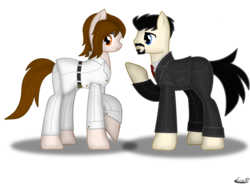 Size: 1269x936 | Tagged: safe, artist:99999999000, pony, clothes, iron man, marvel, pepper potts, ponified, simple background, suit, tony stark, transparent background