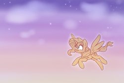 Size: 2048x1365 | Tagged: safe, artist:heir-of-rick, sunset shimmer, alicorn, pony, g4, alicornified, end of ponies, flying, race swap, shimmercorn, sky, stars, the end of equestria girls