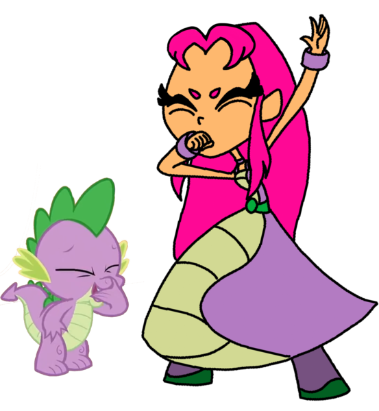 2103251 - beatboxing, human, humanized, laughing, safe, spike, starfire,  teen titans go - Derpibooru - My Little Pony: Friendship is Magic Imageboard