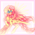 Size: 2000x2000 | Tagged: safe, artist:thaazminchan, fluttershy, pegasus, pony, g4, blushing, chest fluff, female, flying, high res, mare, smiling, solo, spread wings, turned head, wings