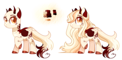 Size: 5424x2670 | Tagged: safe, artist:manella-art, oc, oc only, oc:lania, pegasus, pony, bald, female, horns, mare, reference sheet, simple background, solo, transparent background